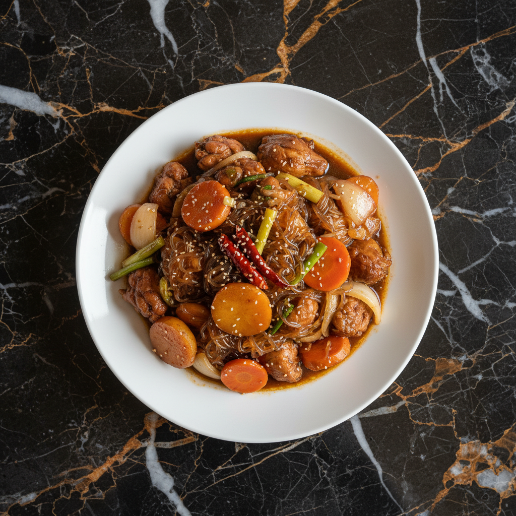 Andong Jjimdak-style Braised Chicken with Vegetables