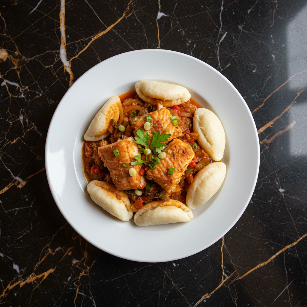 Antiguan Saltfish and Dumplings