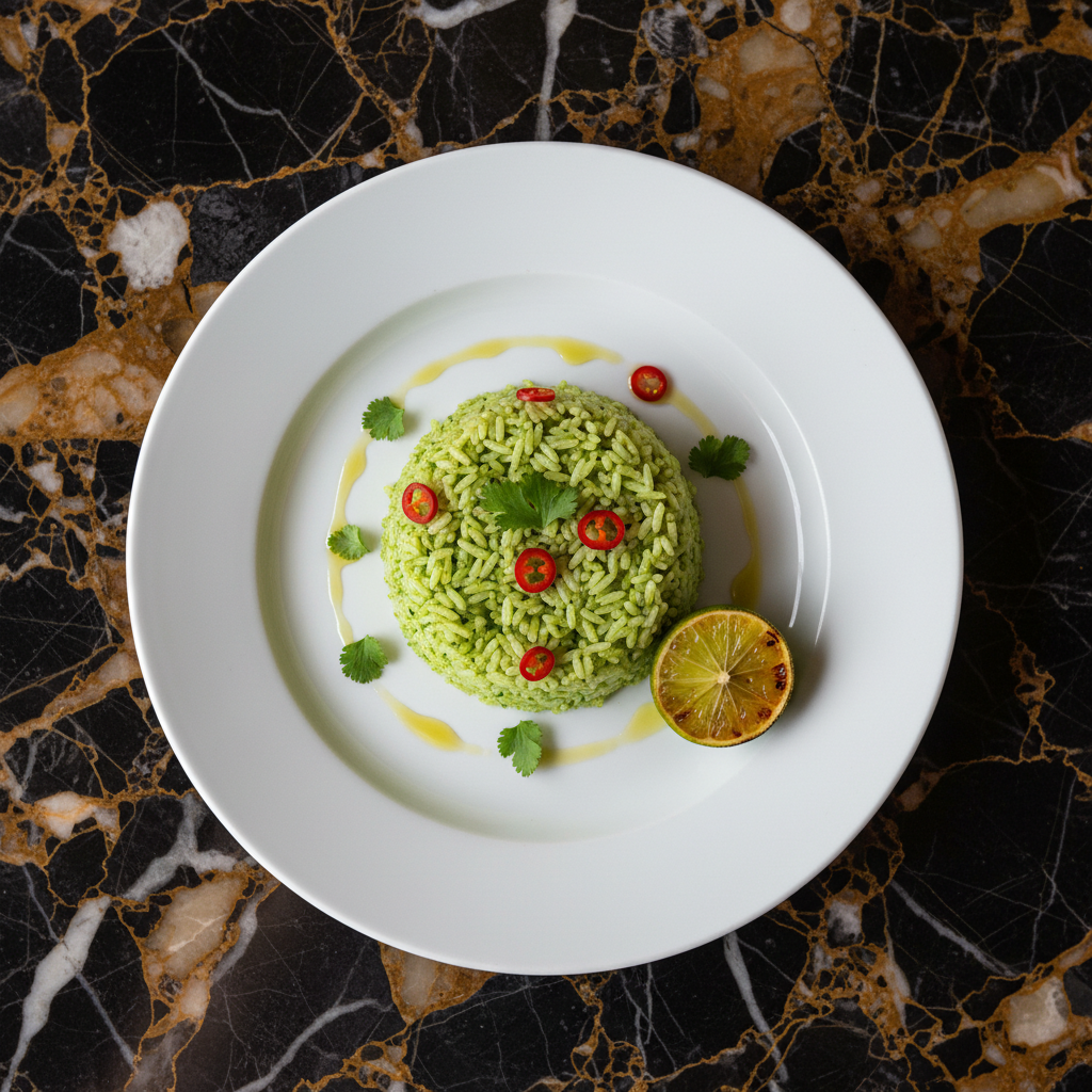 Arroz con Salsa de Cilantro