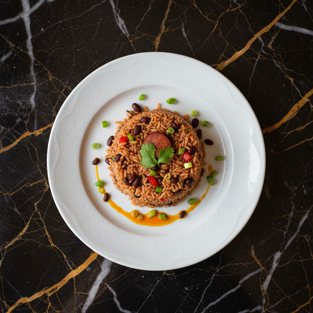 Arroz de Feijรฃo Preto Angolano