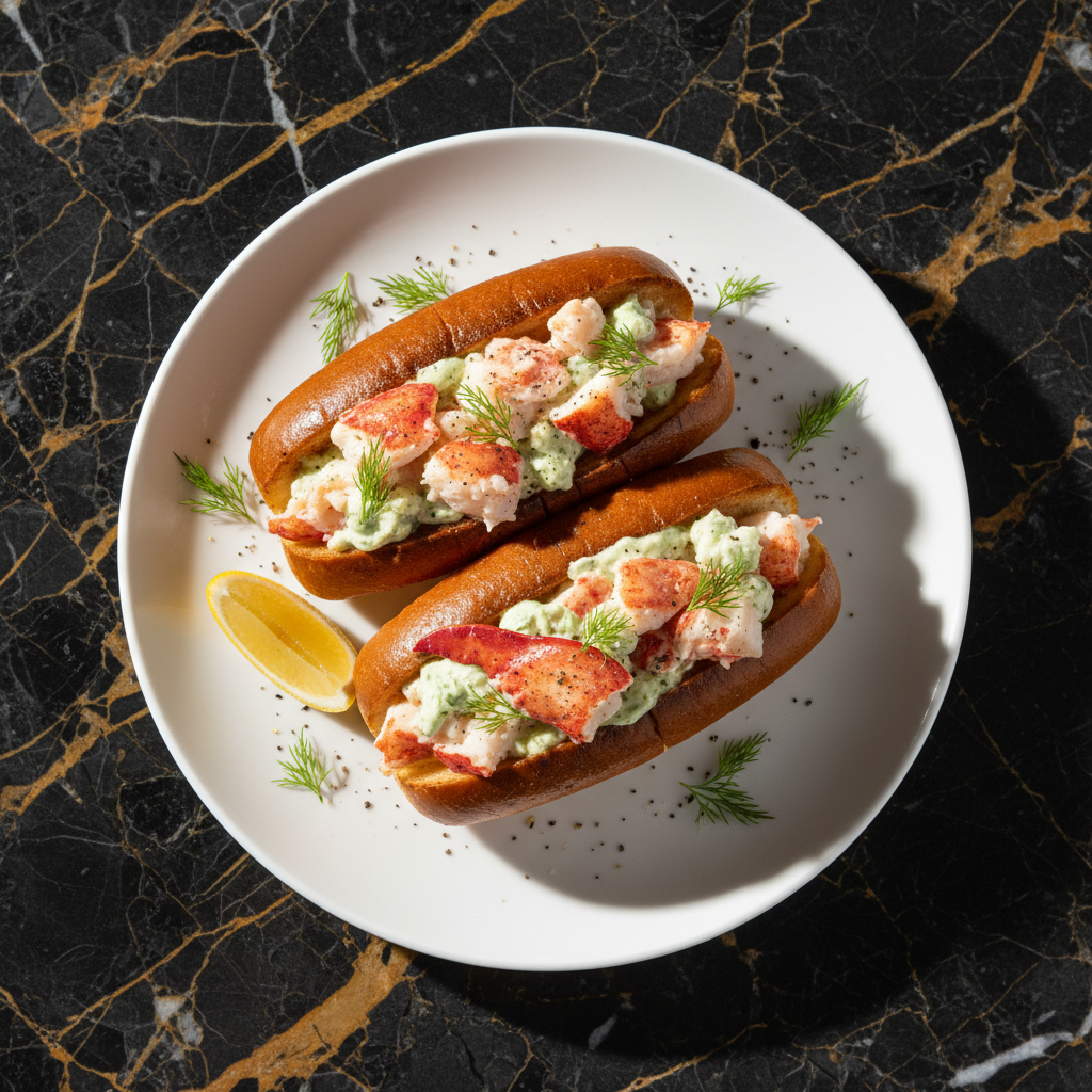 Atlantic Lobster Rolls with Dill Mayonnaise