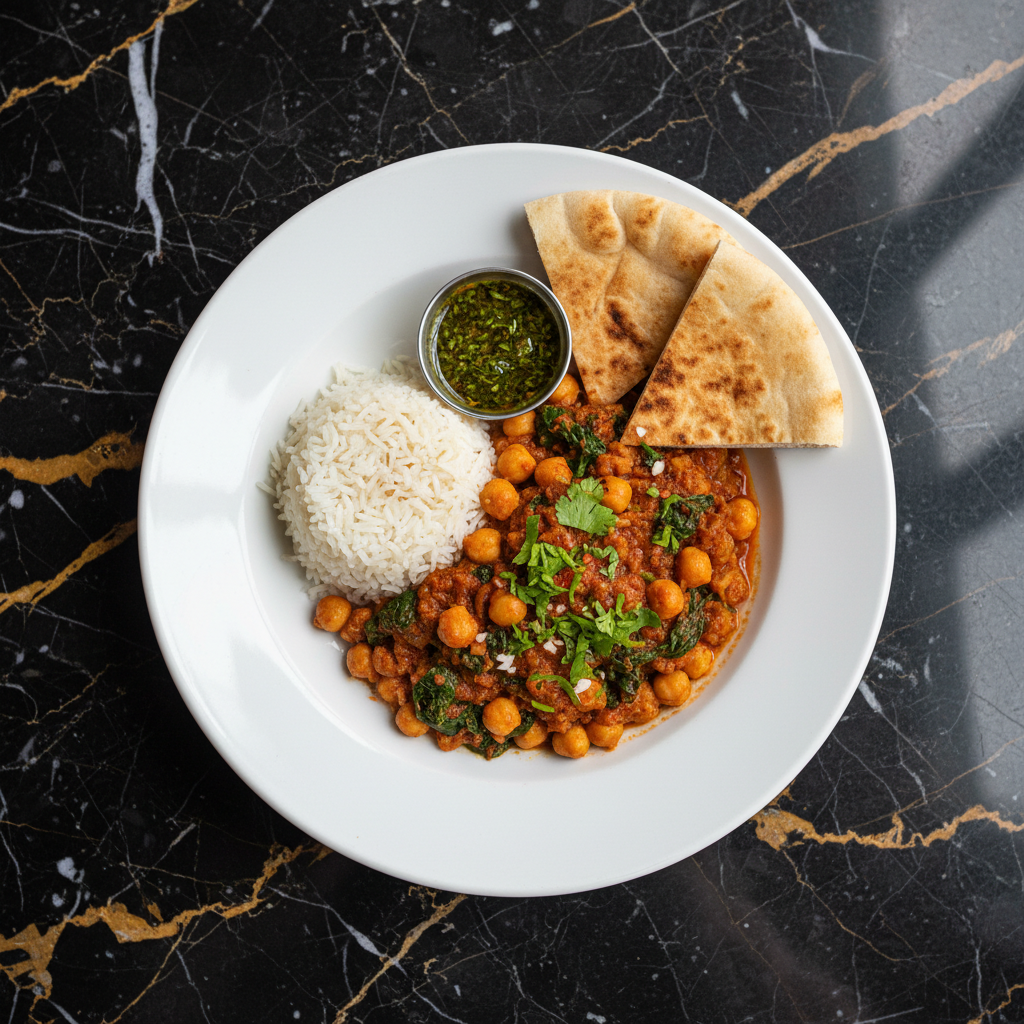 Bahraini Chickpea and Spinach Stew