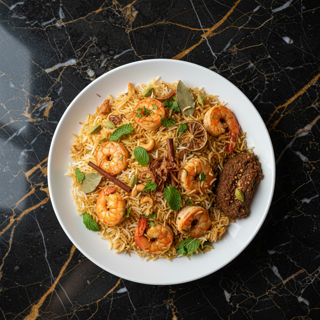Bahraini Shrimp Biryani Style