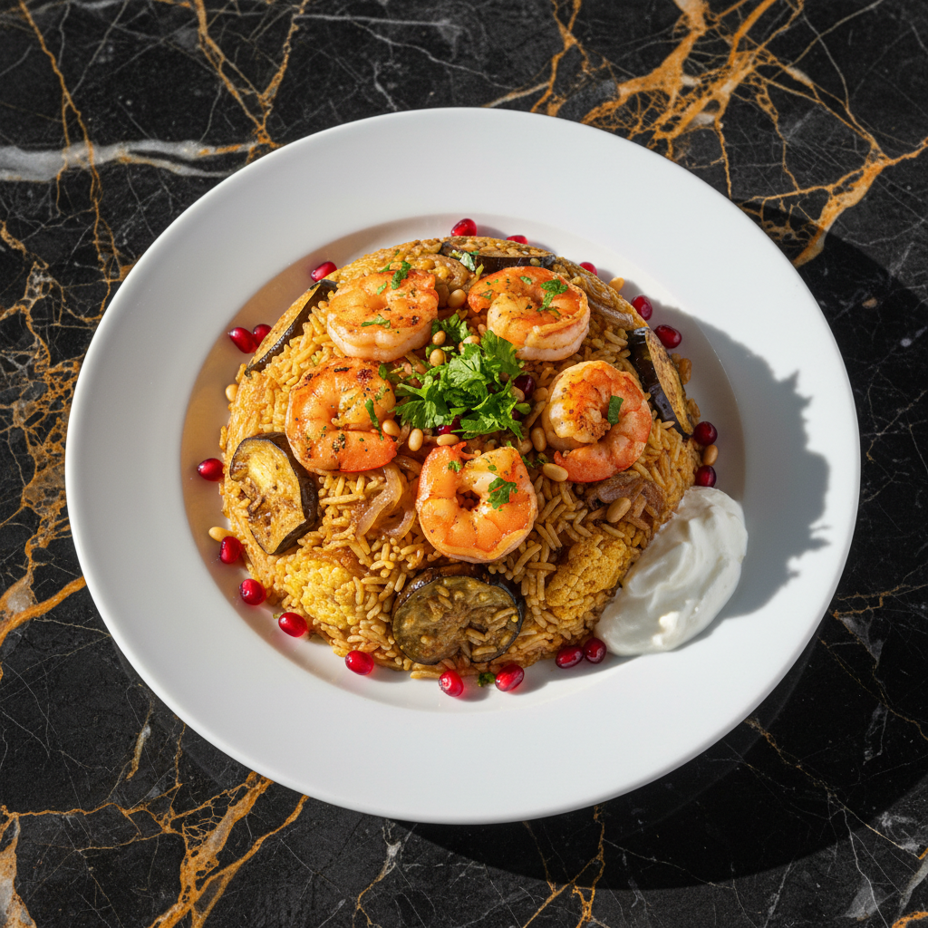 Bahraini Shrimp Maqluba