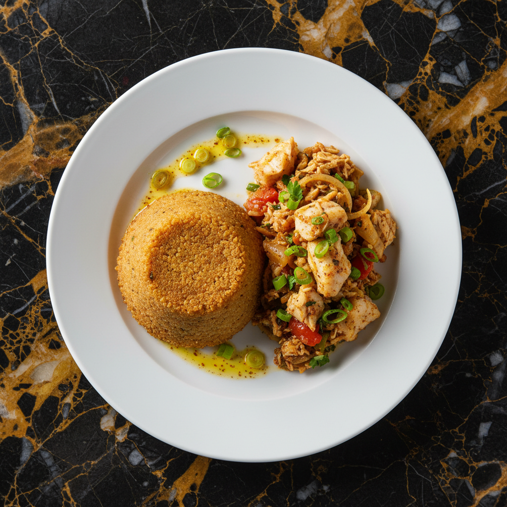 Bajan Saltfish and Fungi