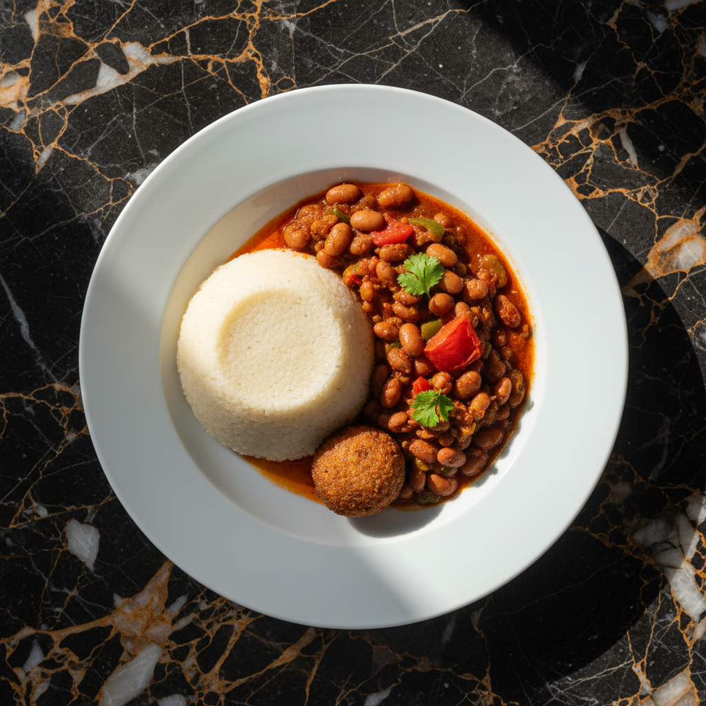 Bambara Bean Stew with Sorghum Tรด