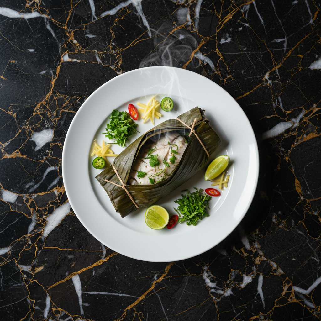 Banana Leaf-Wrapped Fish with Herbs