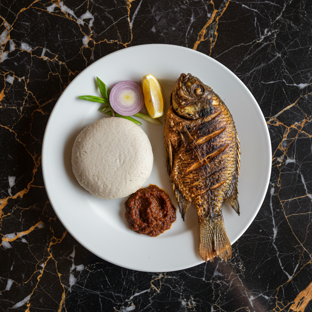 Banku with Grilled Tilapia