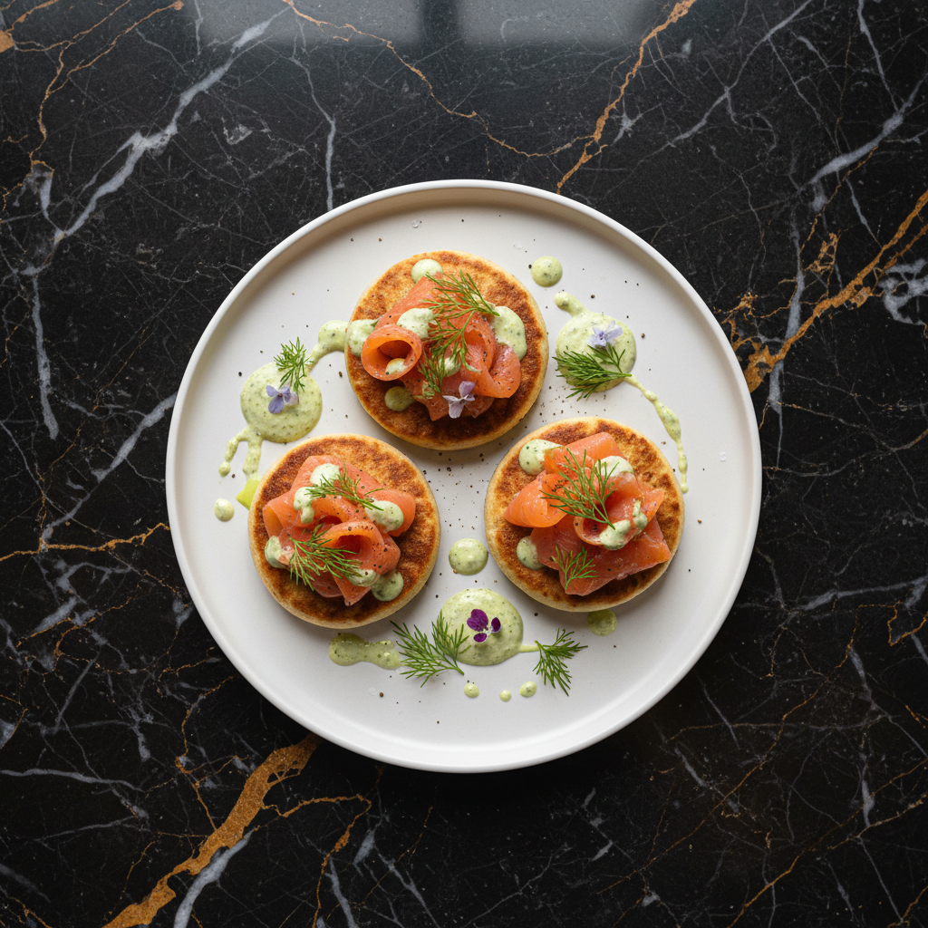 Bannock with Smoked Salmon and Dill