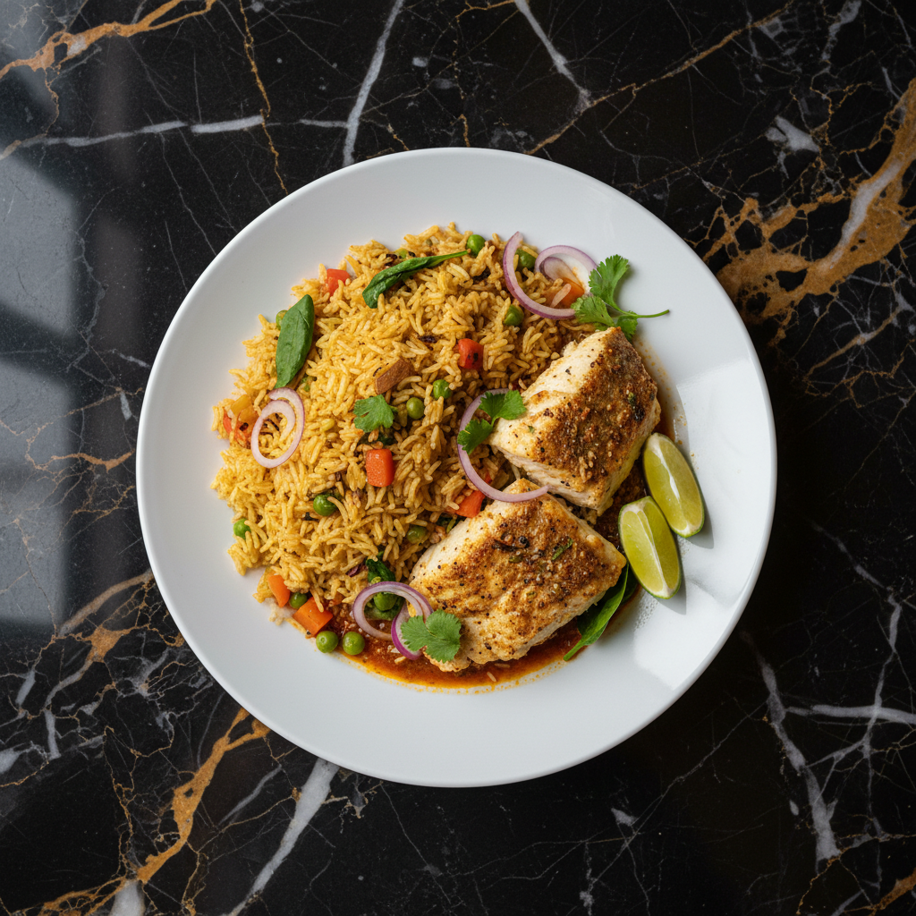 Bariis iyo Kalluun La Xawaashay