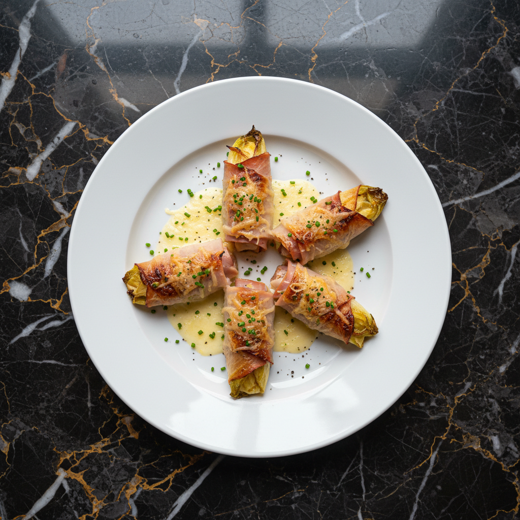 Belgian Endive and Ham Rolls
