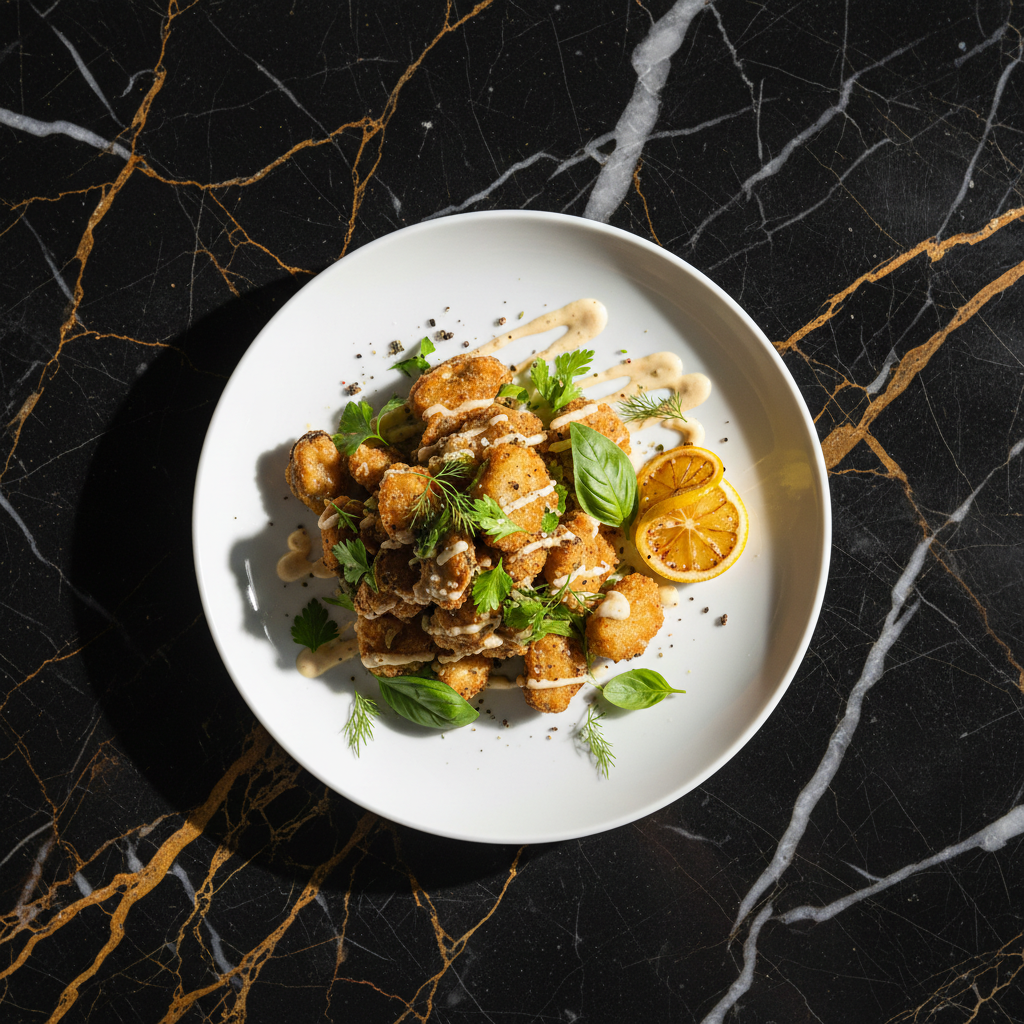 Belgian Fried Mussels with Herbs