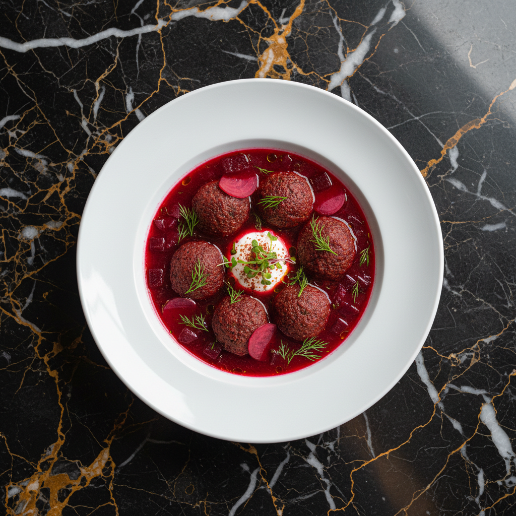 Beetroot Kubbeh Soup