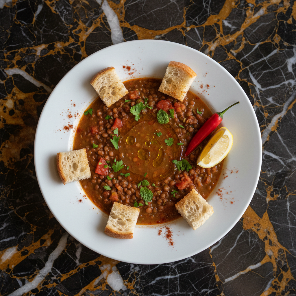Albanian Lentil Soup with Tomato
