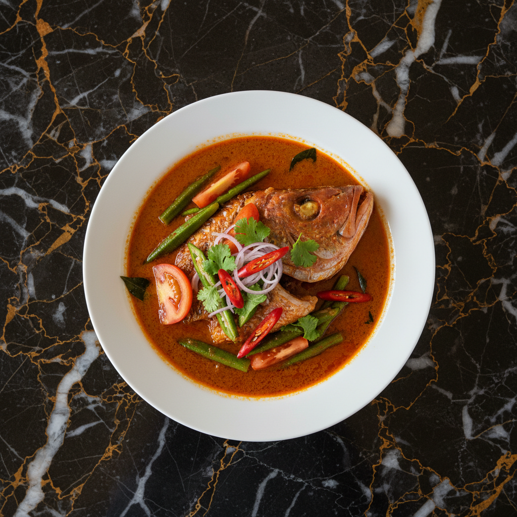 Singapore Asam Fish Head
