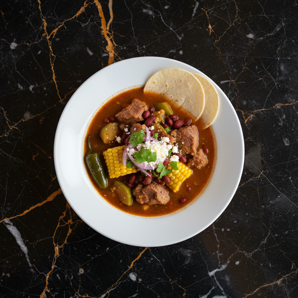 Sopa de Frijol con Costilla de Cerdo
