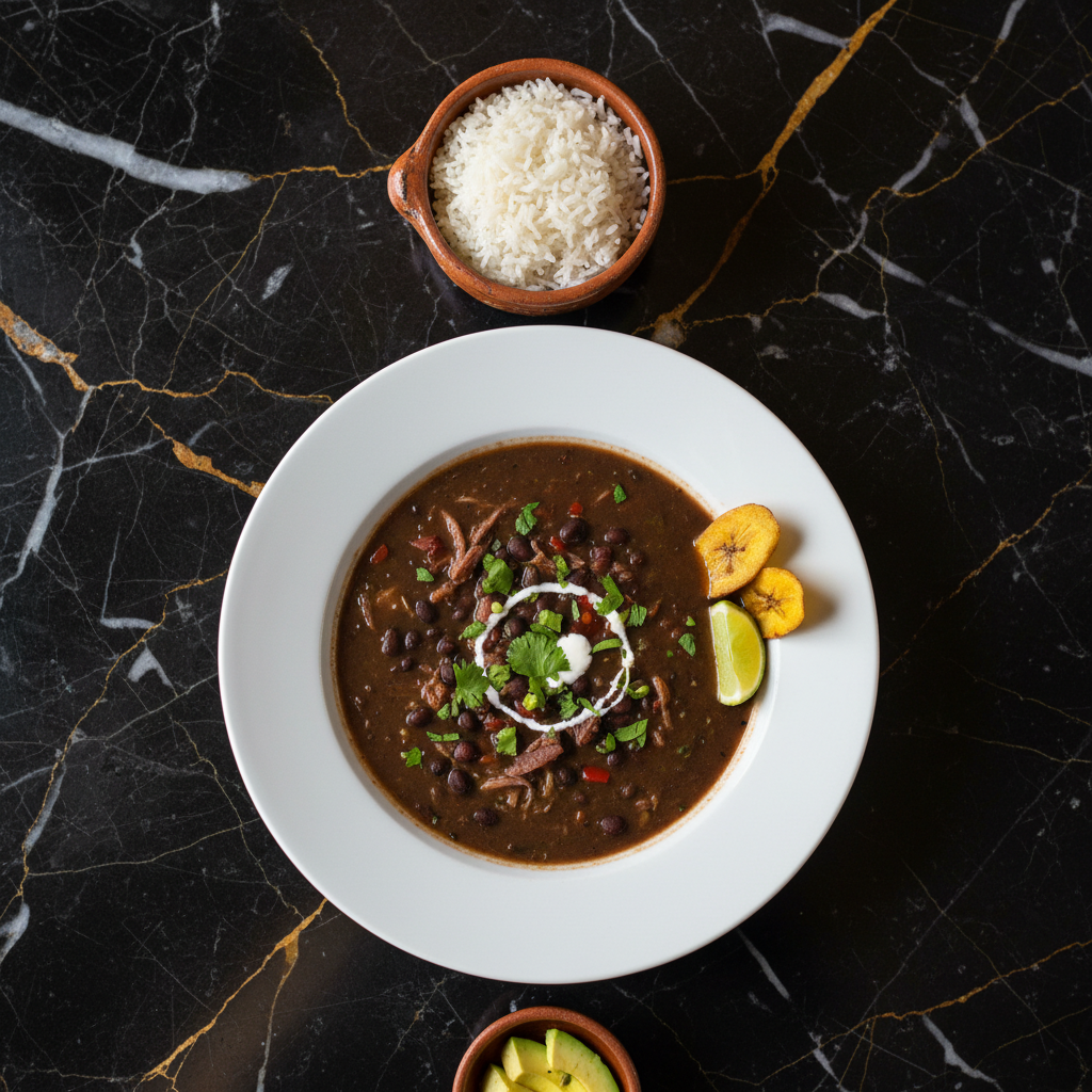 Sopa de Frijoles Negros Puertorriqueña