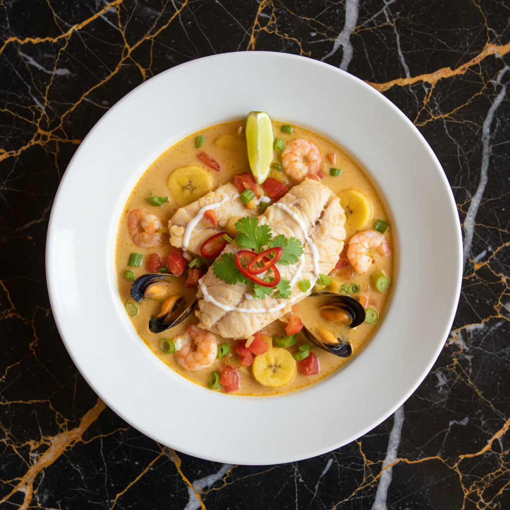 Sopa de Pescado con Coco