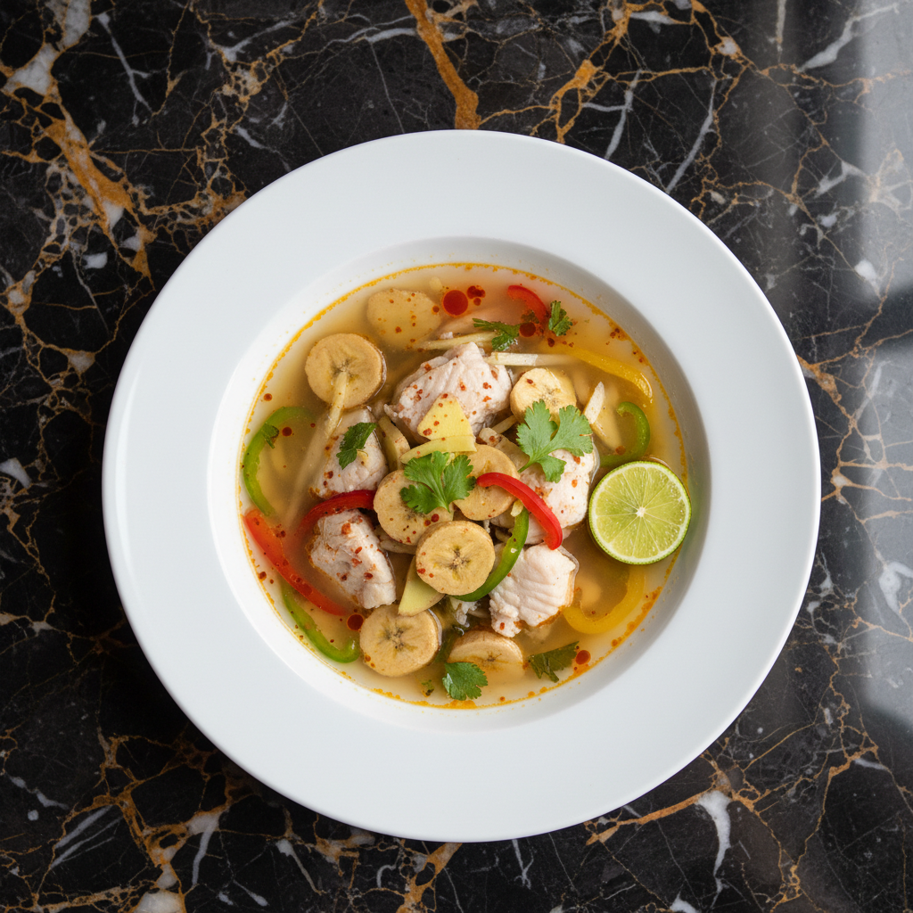 Sopa de Pescado con Jengibre