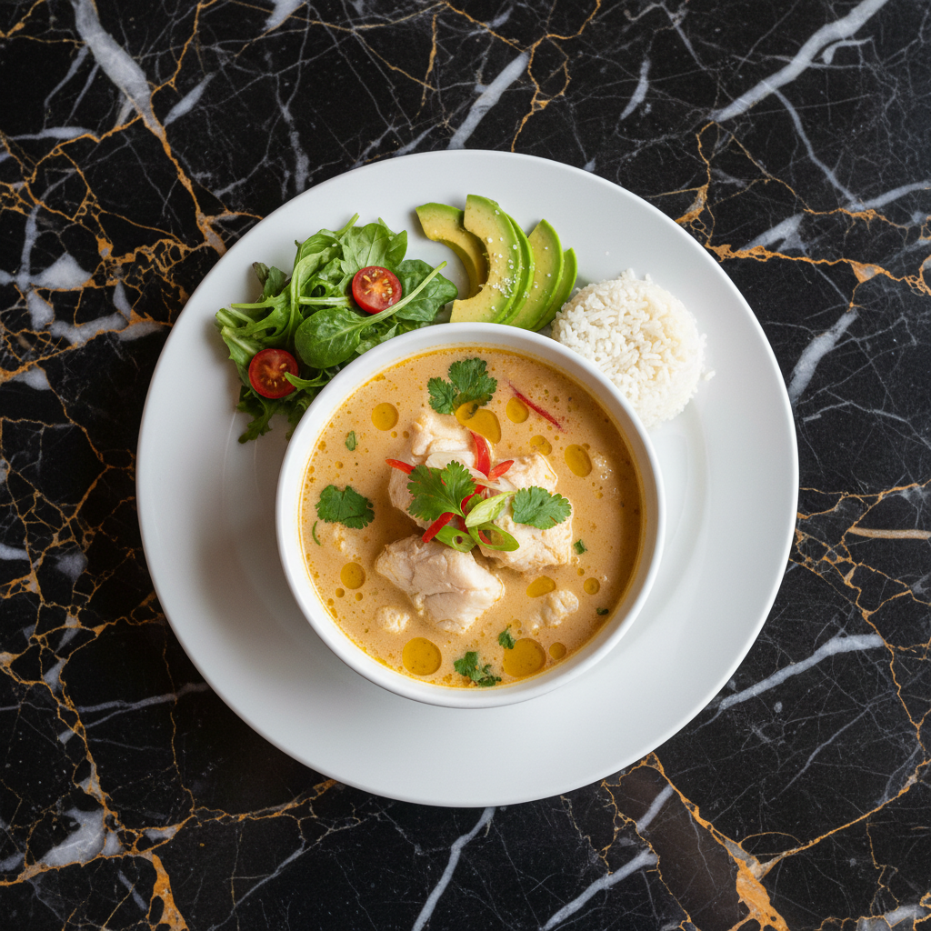 Sopa de Pescado con Leche de Coco