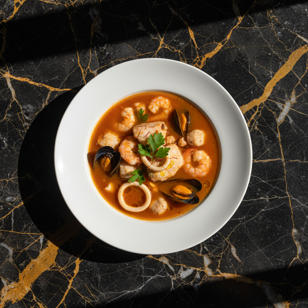 Sopa de Pescado y Mariscos Uruguaya