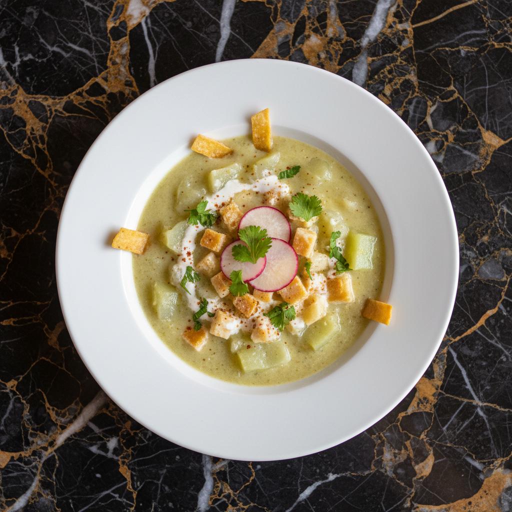 Sopa de Chayote con Queso