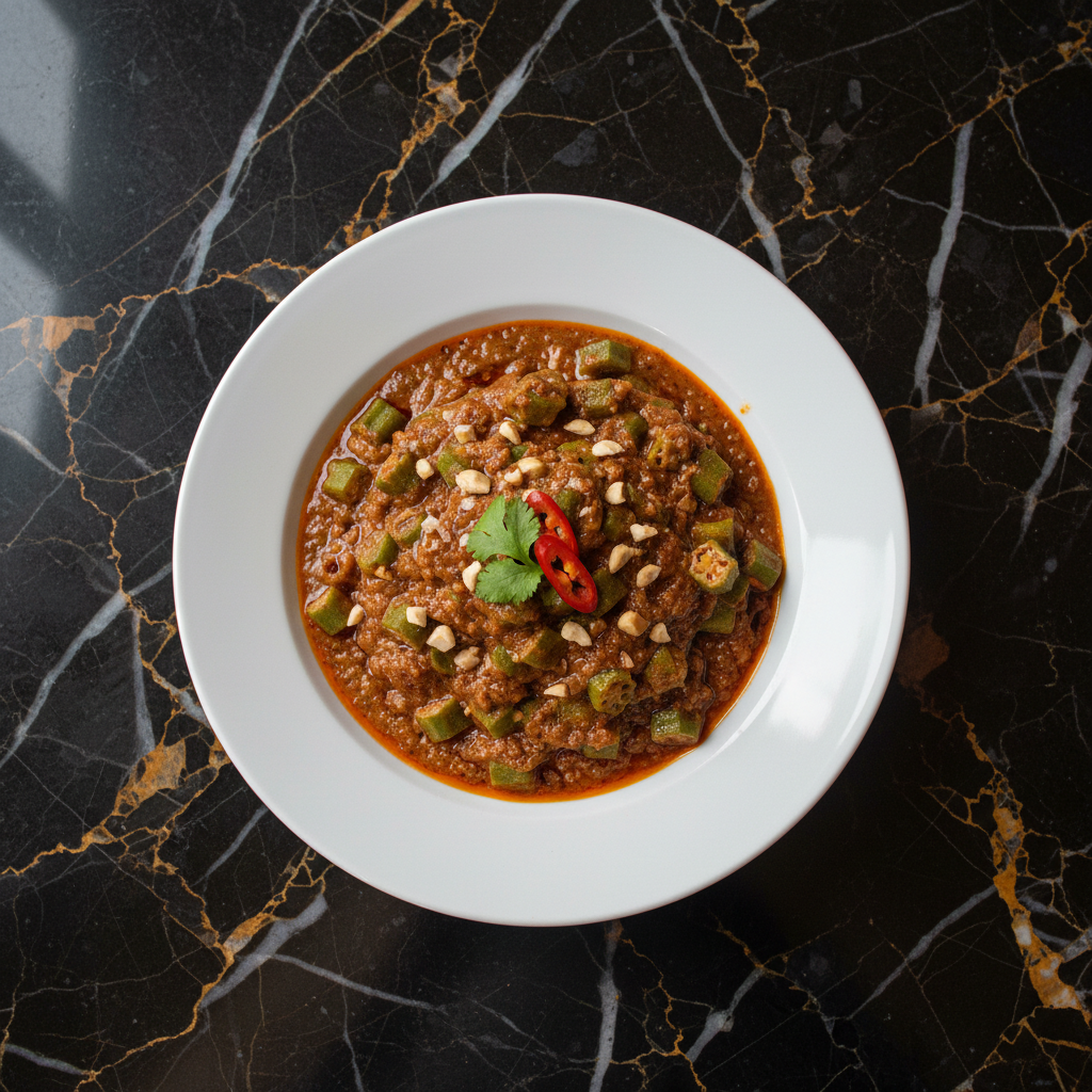 Sudanese Okra and Peanut Sauce
