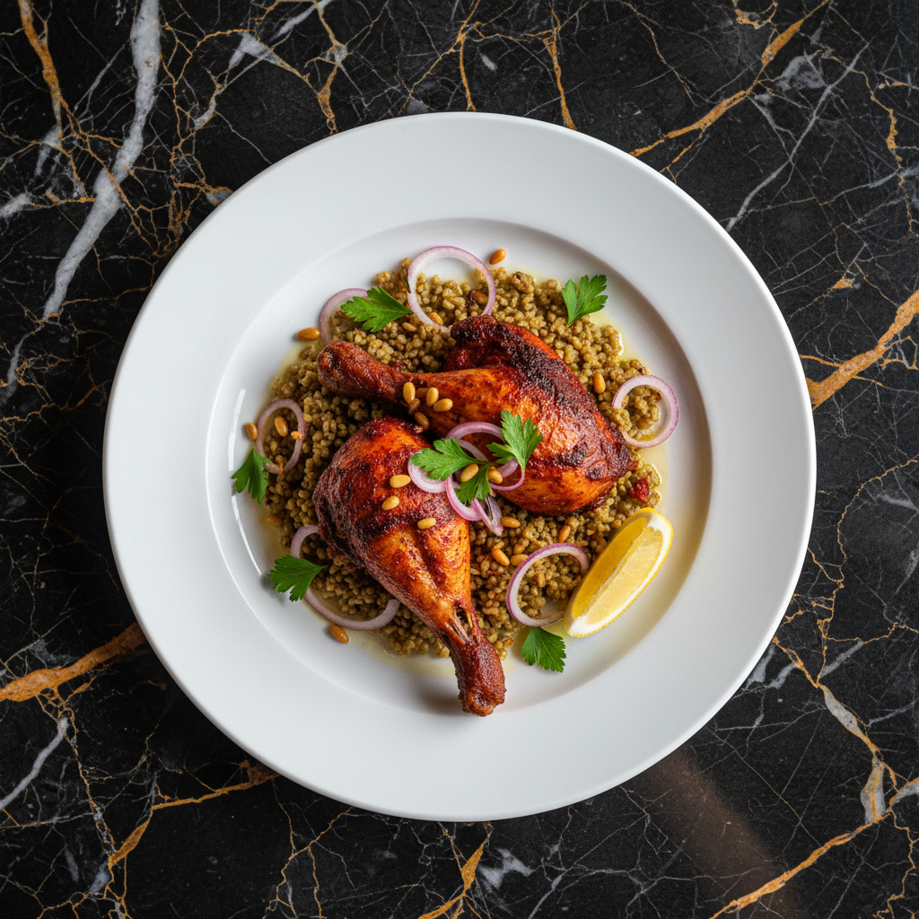 Sumac Chicken with Freekeh