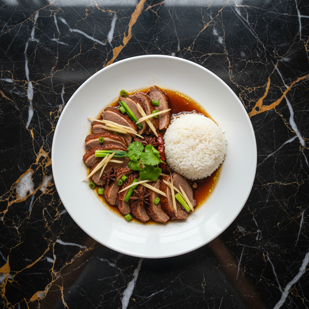 Taiwanese Braised Duck with Ginger and Scallion