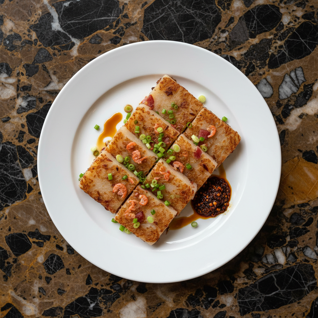 Taiwanese Pan-Fried Turnip Cakes