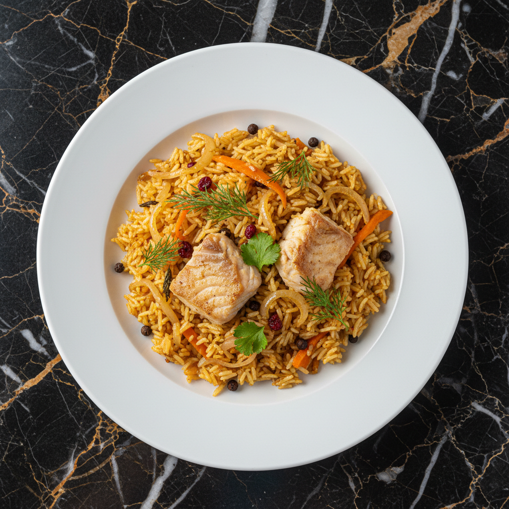 Turkmen Fish Plov